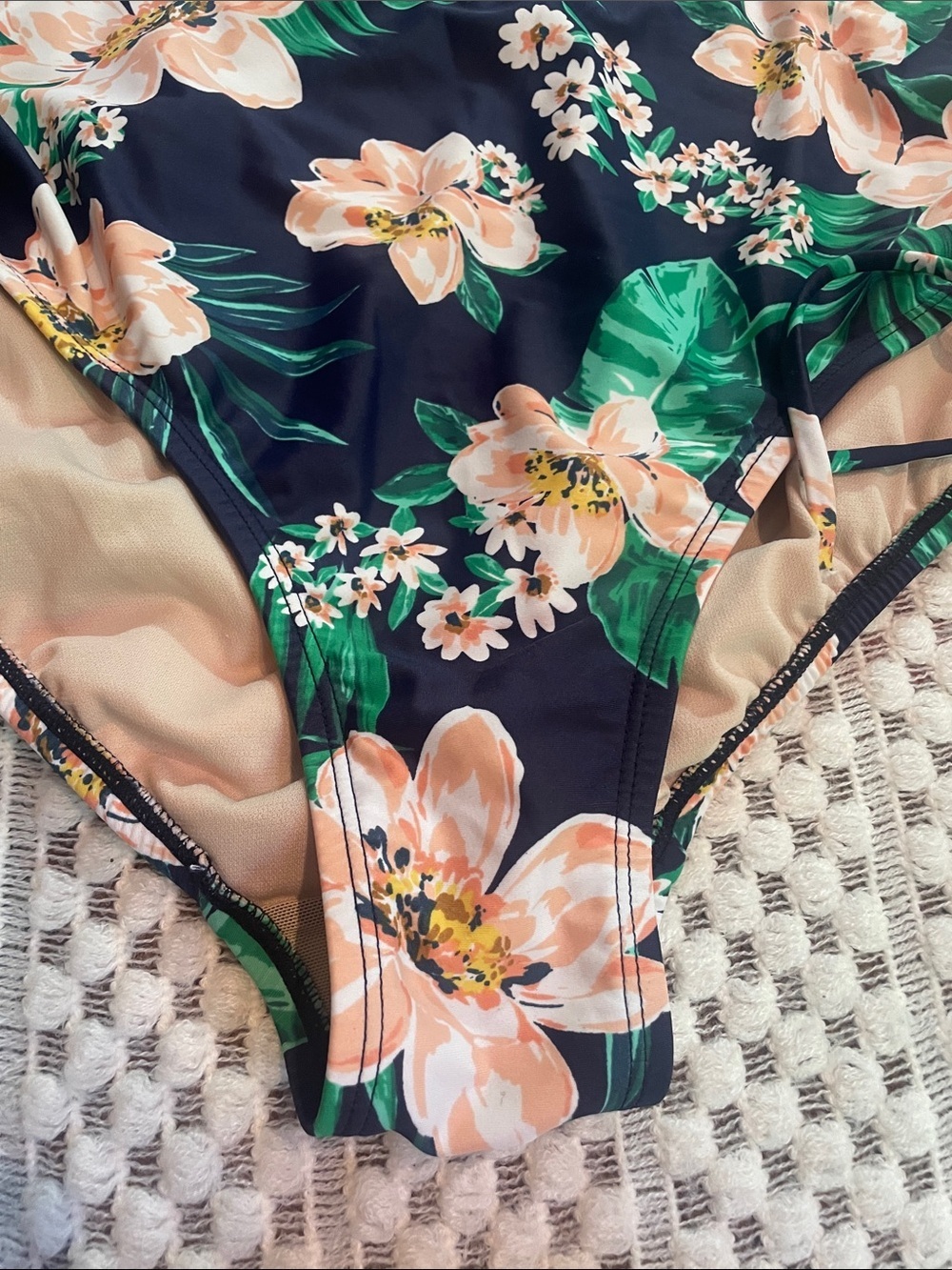 Kona Sol High Waist Floral Bikini Bottom 20W 22W Ruched Cinch Plus Size Swim - Picture 6 of 13